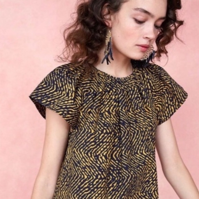 Ulla Johnson Macie Flutter Sleeve Top $225 As Is